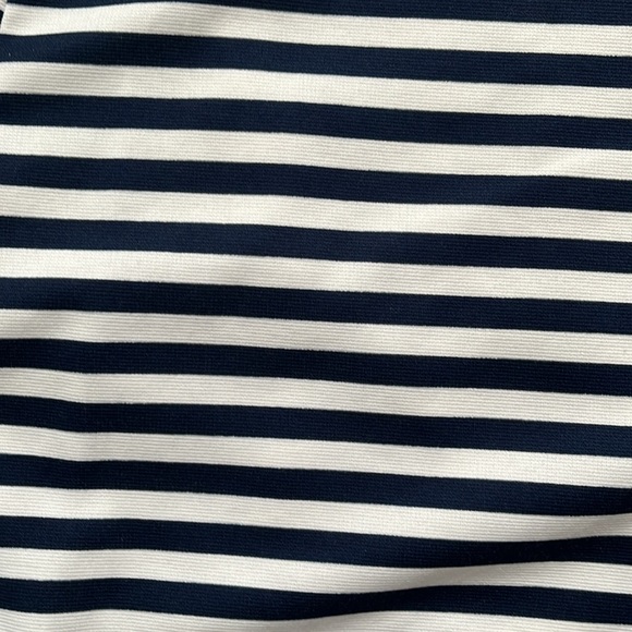 Blue and White Stripped Jersey Dress - Picture 3 of 4